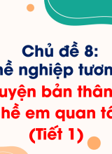 Chủ đề 8Rèn luyện bản thân theo nghề em quan tâm